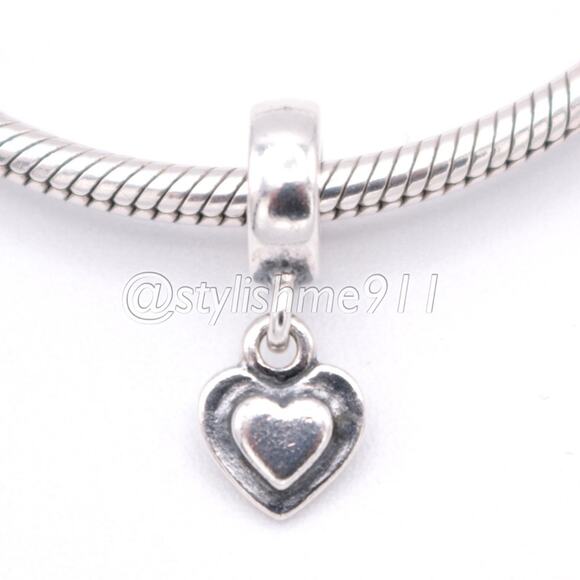 Authentic PANDORA Silver Heart Dangle - 790373 - Picture 3 of 12
